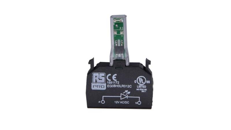 Moduły podświetlające styków, 240 V AC, LED, kolor: Żółty, RS PRO-21434
