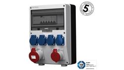 Rozdzielnica budowlana zabezpieczenia Siemens pTD-S/FI 32A 16A 4x230V gniazda Mennekes Schuko Doktorvolt 4845-66356