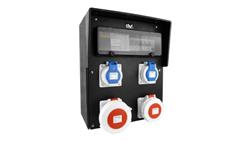 Rozdzielnica budowlana gumowa HD-S/FI IP67 32A/5P 16A/5P 2x230V gniazda Mennekes Schuko Doktorvolt 9559-65973