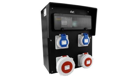 Rozdzielnica budowlana gumowa HD IP67 32A/5P 16A/5P 2x230V gniazda Mennekes Schuko Doktorvolt 9535-66354