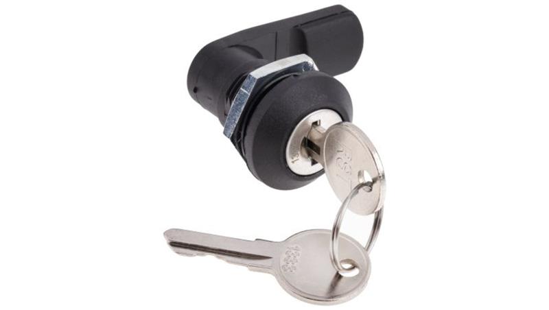 Uchwyt z zamkiem, kolor: Czarny, dł. 48.4mm, RS PRO-73314