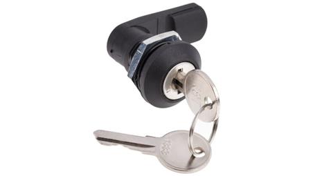 Uchwyt z zamkiem, kolor: Czarny, dł. 48.4mm, RS PRO-73314