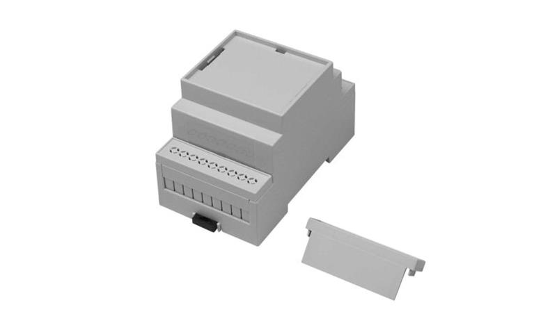 Zestaw obudowy szyny DIN, 53.4 x 90 x 58mm, materiał: Poliwęglan, kolor: Jasnoszary, IP20, RS PRO-71059 Zestaw obudowy szyny DIN, 53.4 x 90 x 58mm, materiał: Poliwęglan, kolor: Jasnoszary, IP20, RS PRO-71059