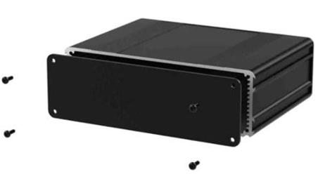 Obudowa urządzeń elektronicznych, Aluminium, Czarny, 160 x 169.8 x 53.8mm, RS PRO-71698
