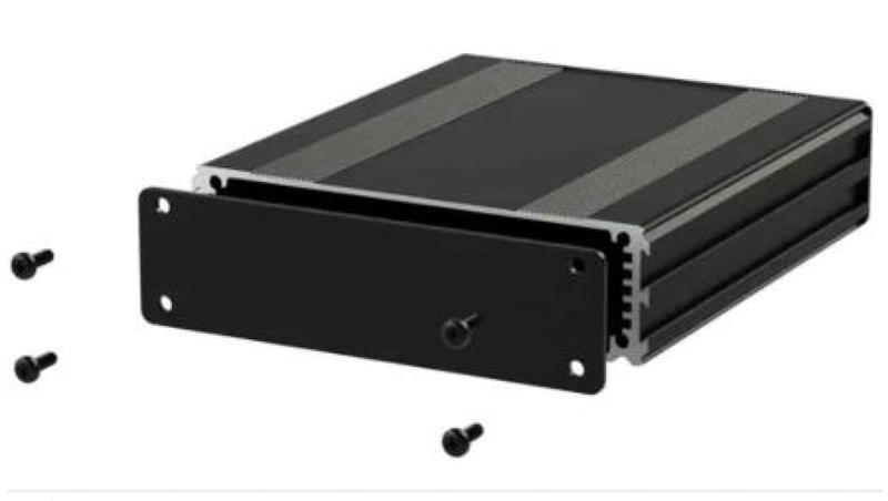 Obudowa urządzeń elektronicznych, Aluminium, Czarny, 160 x 108.5 x 30mm, RS PRO-71064