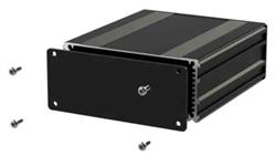 Obudowa urządzeń elektronicznych, Aluminium, Czarny, 80 x 108.5 x 45mm, RS PRO-71056