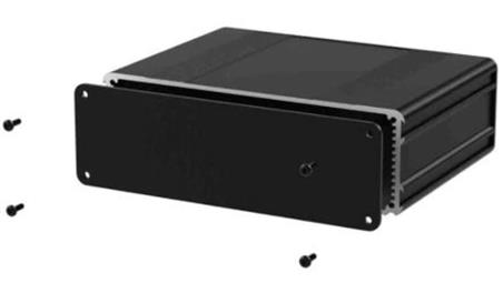 Obudowa urządzeń elektronicznych, Aluminium, Czarny, 220 x 169.8 x 53.8mm, RS PRO-71278