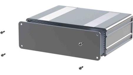 Obudowa urządzeń elektronicznych, aluminiowa, Srebrny, 220 x 169.8 x 53.8mm, RS PRO-71102