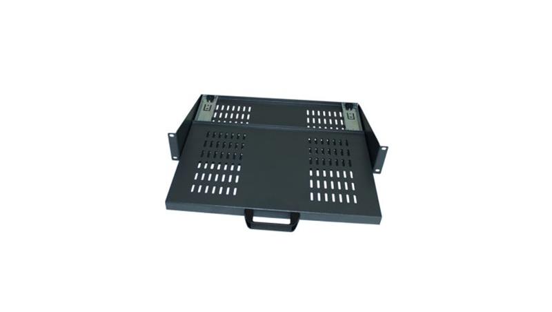 Rynna, 2U, typ: Taca, maks. obciążenie: 10kg, Stal, Czarny-63544