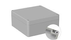 Obudowa ogólnego użytku ekranowana Szary IP66 Silikon, 120 x 122 x 55mm, RS PRO 5U2-71222