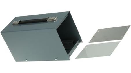 Obudowa urządzeń elektronicznych z uchwytem, Stal walcowana na zimno, Szary, 245 x 137 x 105mm, RS PRO-71233