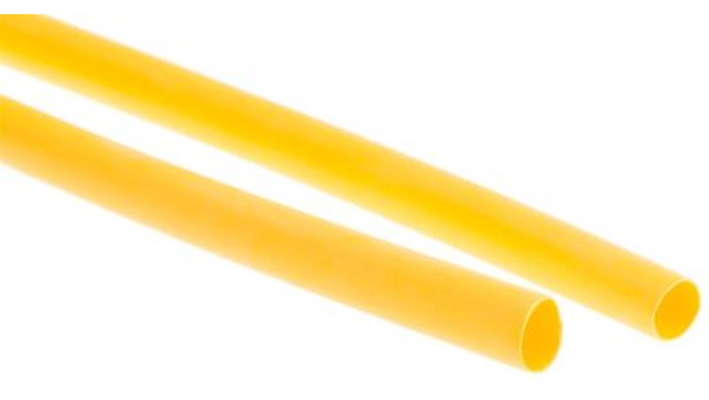 Osłona termokurczliwa z klejem żółta 3:1, średnica 6.4mm, dł. 1.2m, RS PRO-78670 Osłona termokurczliwa z klejem żółta 3:1, średnica 6.4mm, dł. 1.2m, RS PRO-78670