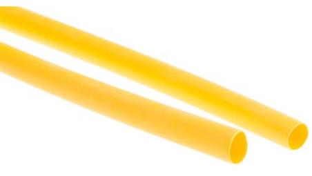 Osłona termokurczliwa z klejem żółta 3:1, średnica 6.4mm, dł. 1.2m, RS PRO-78670
