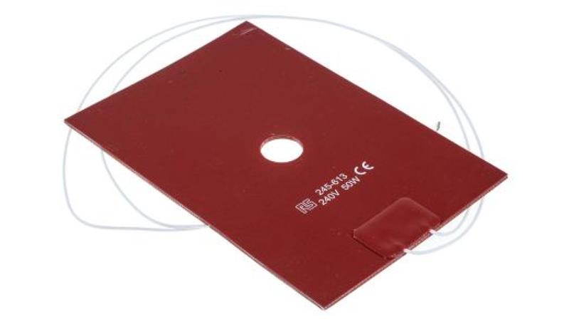 Silicone Heater Mat 50 W 240 V AC 100 x 150mm-27041
