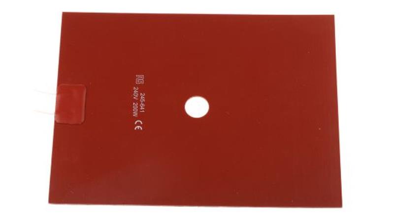 Silicone Heater Mat 200 W 240 V AC 150 x 200mm-27047