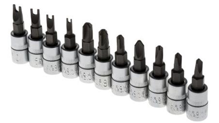 Zestaw nasadek 11 Piece 1/4 in Kwadratowy Drive RS PRO-81298