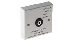Przełącznik testowy do oświetlenia awaryjnego, 240 V AC, 86 x 86 x 25 mm-52145