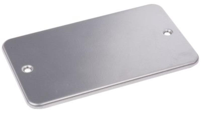 Zaślepka szara dwudrożna-drożna metalowa, Wpuszczany-26945