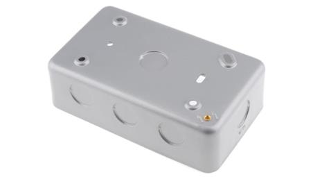 Puszka elektroinstalacyjna, l. ścieżek: 2, materiał: Otulina metalowa, typ montażu: Powierzchniowy-75670