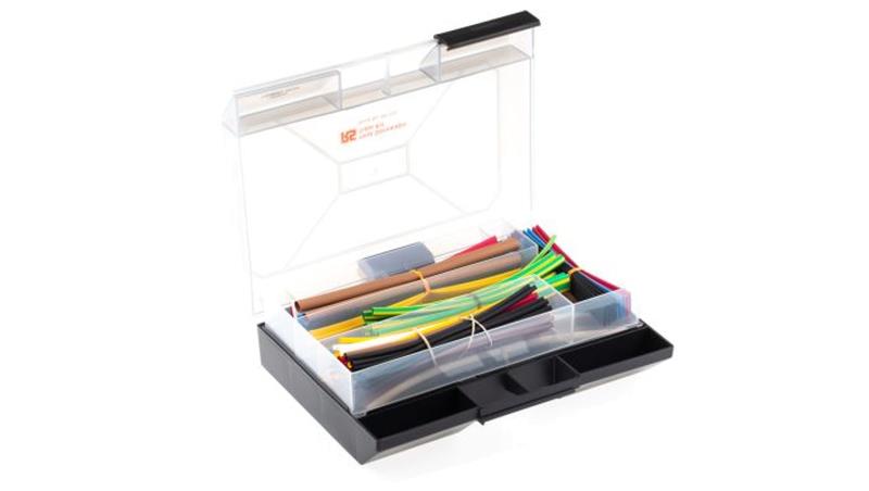 Zestaw tulei kablowej Black, Blue, Brown, Green/Yellow, Red, White, Yellow Poliolefina, 2:1, 3:1 Shrink Ratio RS PRO-78786