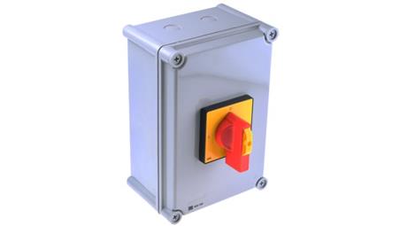 Przełącznik izolacyjny bez bezpiecznika 4-biegunowy NO/NC 40 A 15 kW 3-fazowy IP65-13896