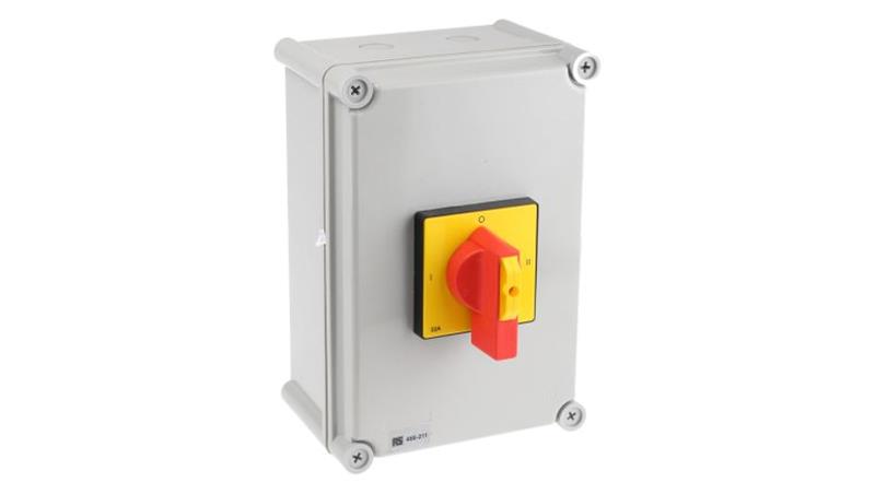 Przełącznik izolacyjny bez bezpiecznika 4-biegunowy NO/NC 32 A 11 kW 3-fazowy IP65-13870