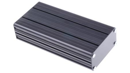 Obudowa urządzeń elektronicznych wentylowana, aluminiowa, Czarny, 165 x 81.4 x 40mm, RS PRO-71365