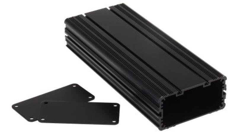Obudowa urządzeń elektronicznych wentylowana, aluminiowa, Czarny, 200 x 81.4 x 40mm, RS PRO-71620