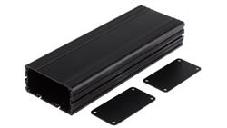 Obudowa urządzeń elektronicznych wentylowana, aluminiowa, Czarny, 225 x 81.4 x 40mm, RS PRO-71182