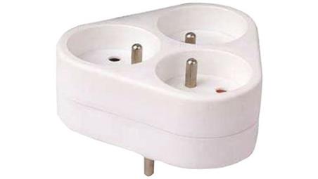 Adapter podróżny, typ: Adapter 3-drożny, 6 A, 16 A-10908
