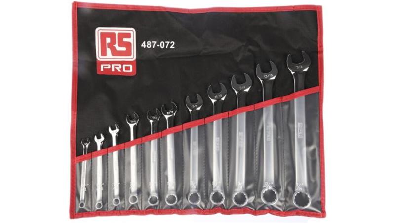 Zestaw narzędzi nastawnych 11 szt. Stal chromowo-wanadowa, RS PRO-81259