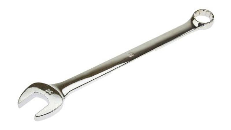 Klucz płasko-oczkowy, roz. 32 mm, dł. 429 mm, materiał: Stal chromowo-wanadowa, RS PRO-81451