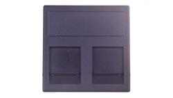 Simon Connect Plytka K45 gniazda teleinformatycznego podwójnego 2xRJ płaska z przesłoną szary grafit KB76/14-42172