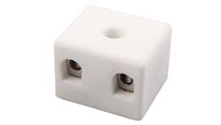 Złączka gwintowa porcelanowa 4mm2 2-tory biała z 1 otworem do przykręcania CPO-5A-2P 80712516-80119