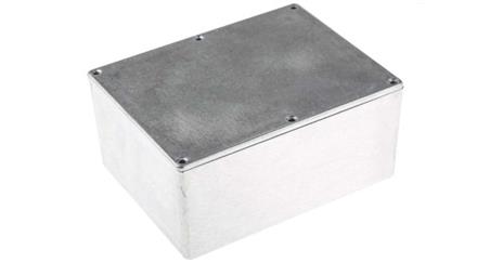 Obudowa ekranowana Srebrny IP66 Neopren, 165.8 x 127.3 x 76.3mm, RS PRO-71409