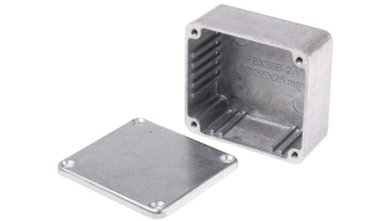 Obudowa ekranowana Srebrny IP66 Neopren, 60 x 54.9 x 30mm, RS PRO-71240