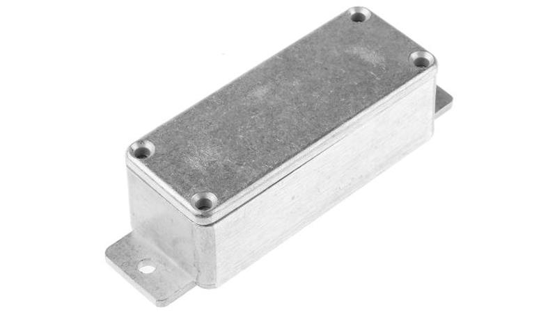 Obudowa ekranowana Srebrny z kołnierzem, 113.9 x 35.1 x 30mm, RS PRO-71892