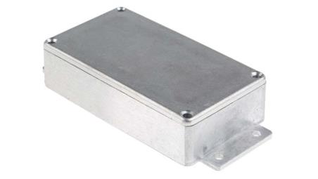 Obudowa ekranowana Srebrny z kołnierzem, 139.7 x 63.8 x 30mm, RS PRO-71388