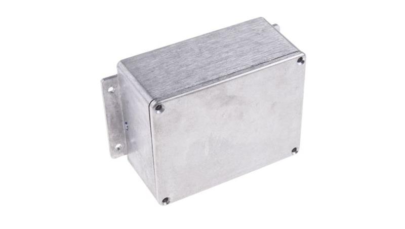 Obudowa ekranowana Srebrny z kołnierzem, 139.8 x 89.7 x 55.2mm, RS PRO-71395