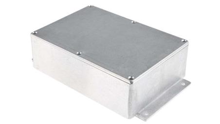 Obudowa ekranowana Srebrny z kołnierzem, 201.7 x 121.2 x 55.3mm, RS PRO-71447