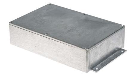 Obudowa ekranowana Srebrny z kołnierzem IP65 Neopren, 252 x 146.1 x 55.5mm, RS PRO-71633