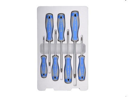 Zestaw wkrętaków 7 cz. z otworem KING TONY