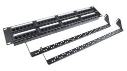 Panel RJ, Cat5e, 48 portów, RJ45, UTP, 2U, Czarny-73564