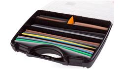 Zestaw tulei kablowej Black, Blue, Green/Yellow, Red, White Poliolefina, 2:1 Shrink Ratio RS PRO 6.4 mm, 9.5 mm, 12.7-78974