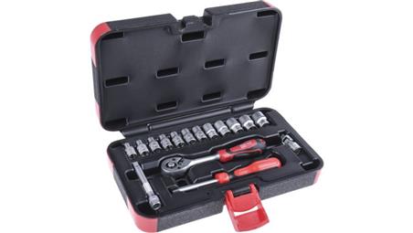 Zestaw nasadek 16 Piece 1/4 cala Kwadratowy Drive RS PRO-81210