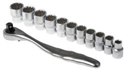 Zestaw nasadek 12 Piece 3/8 in Kwadratowy Drive RS PRO-81221