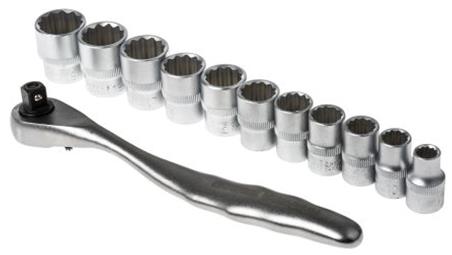 Zestaw nasadek 12 Piece 3/8 in Kwadratowy Drive RS PRO-81221