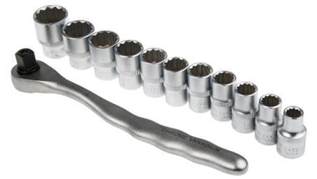 Zestaw nasadek 12 Piece 1/2 in Kwadratowy Drive RS PRO-81246