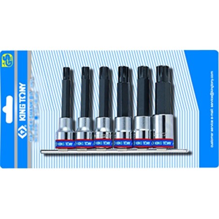 Zestaw nasadek z końcówką RIBE 1/2" 6cz. KING TONY