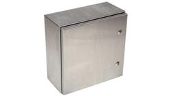 Szafka ścienna rozdzielcza, materiał: Stal nierdzewna typu 304, IP66, 400 x 400 x 200mm, RS PRO-71608